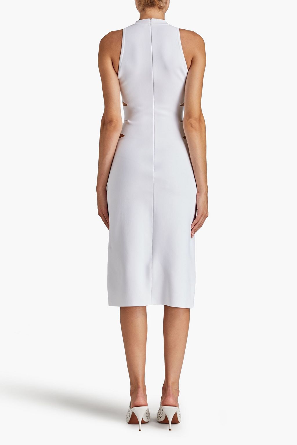 ALAÏA Cutout stretch-knit midi dress