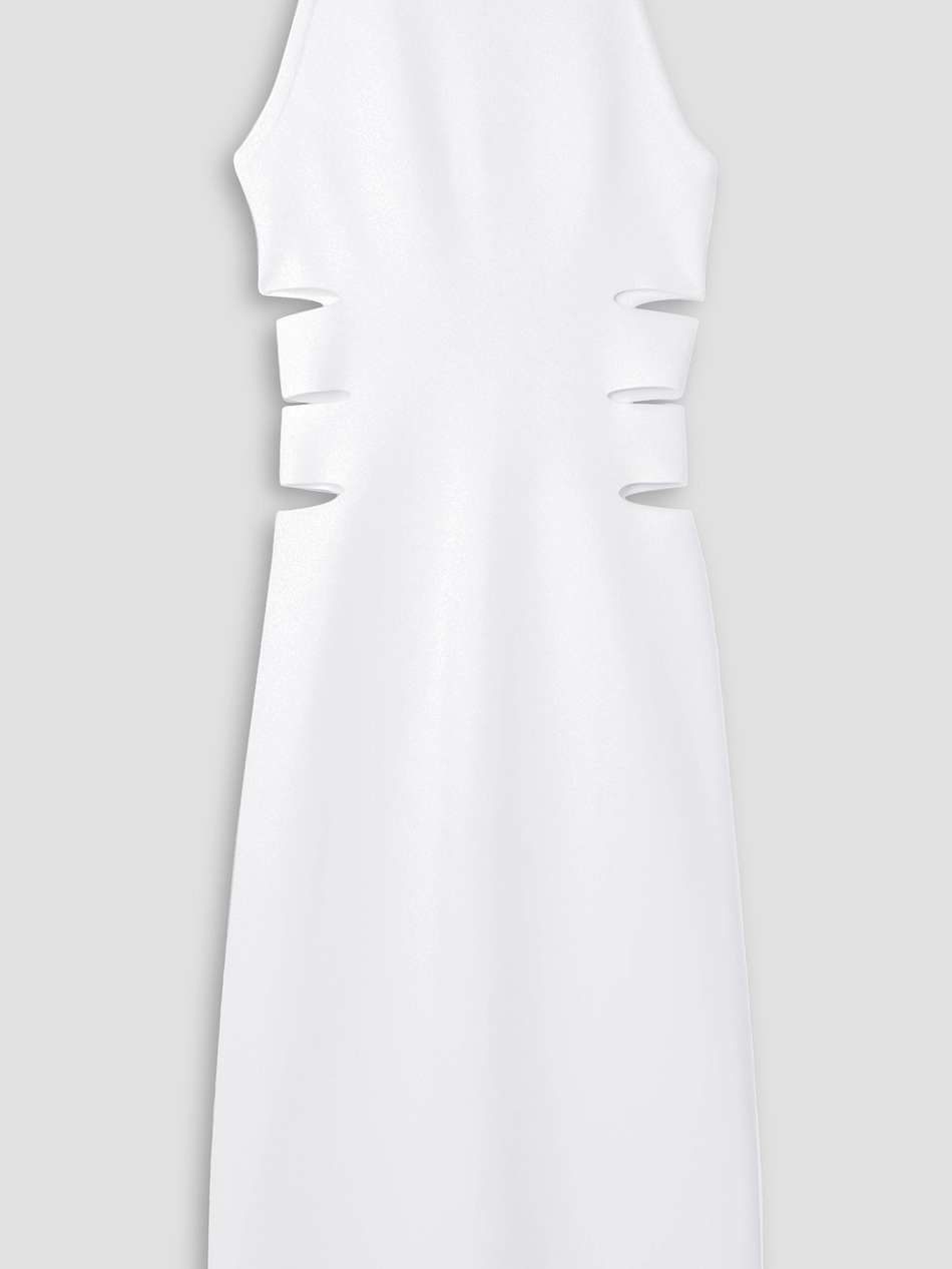 cutout stretch-knit midi dress