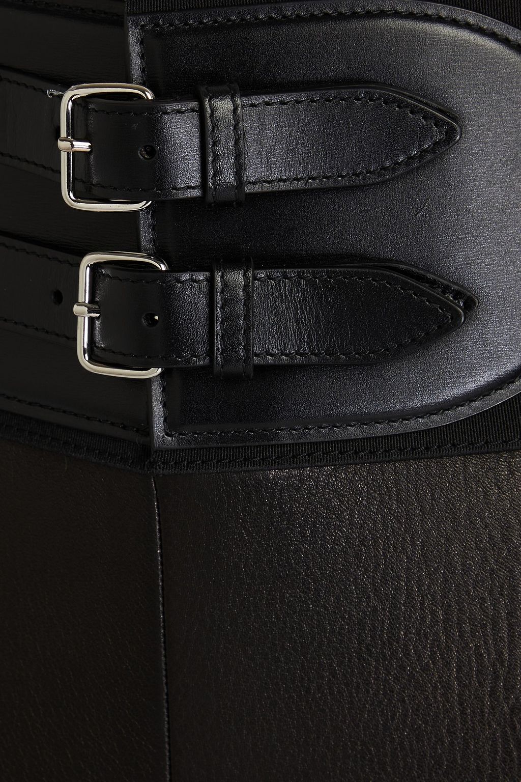ALAÏA Eng geschnittene Hose aus Leder mit Gürtel