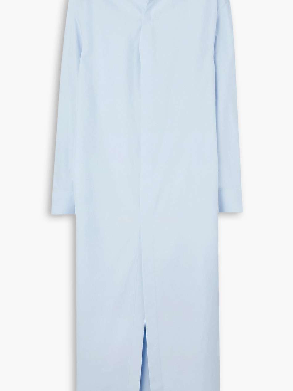cotton-poplin maxi shirt dress