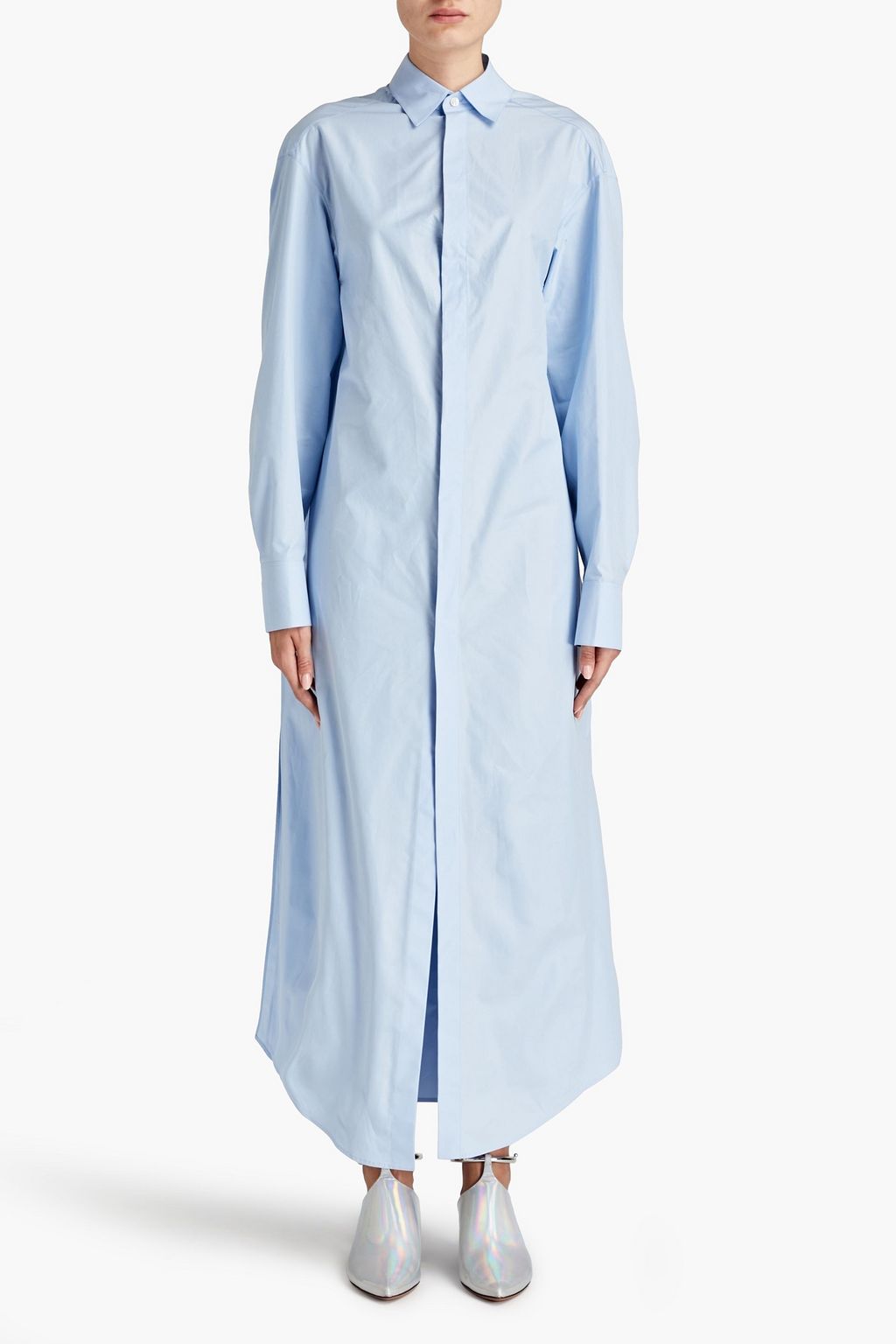ALAÏA Cotton-poplin maxi shirt dress