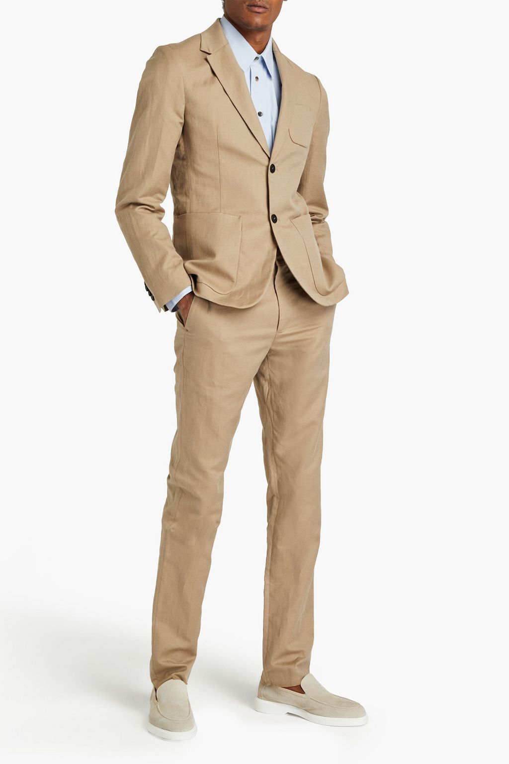 JOSEPH Cassis slim-fit cotton and linen-blend canvas blazer
