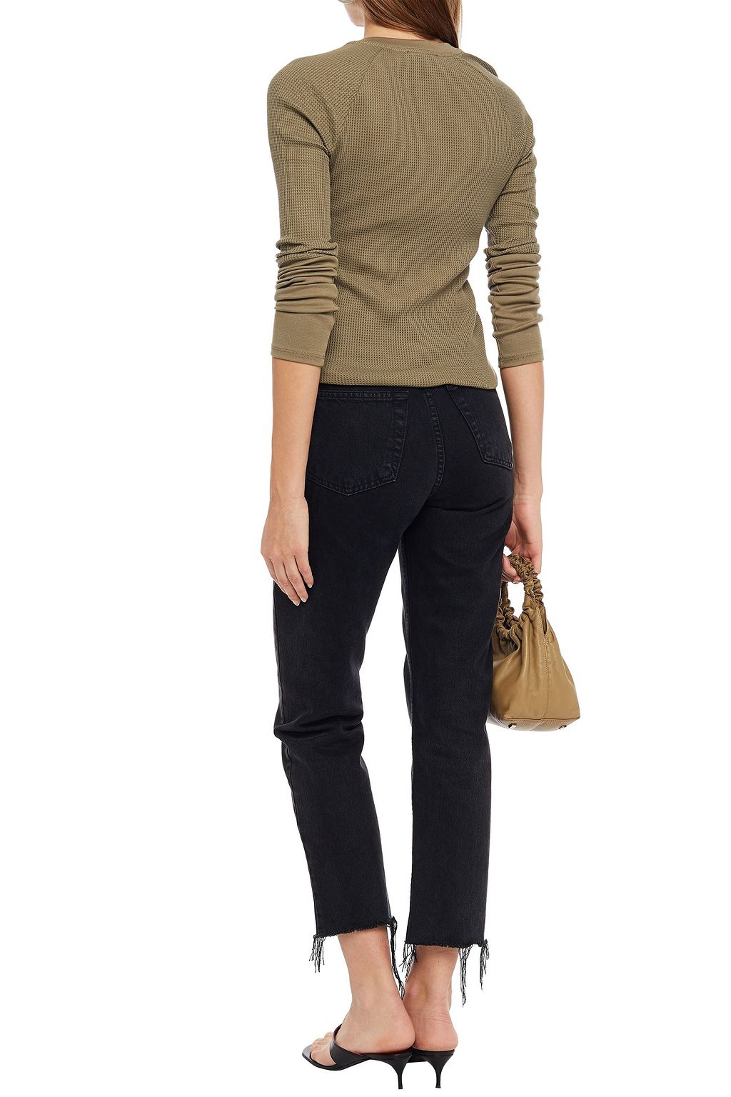 THE RANGE Waffle-knit cotton-blend top