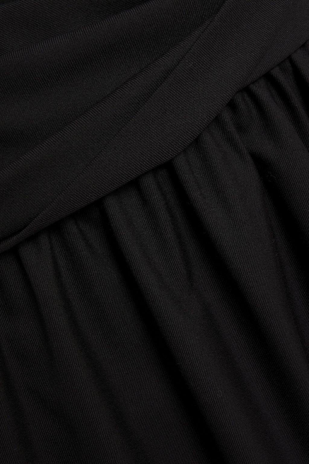 3.1 PHILLIP LIM Twist-front gathered wool-blend twill midi skirt