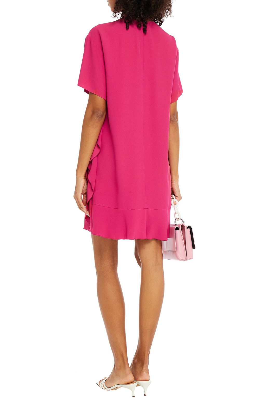 REDVALENTINO Ruffled crepe mini dress