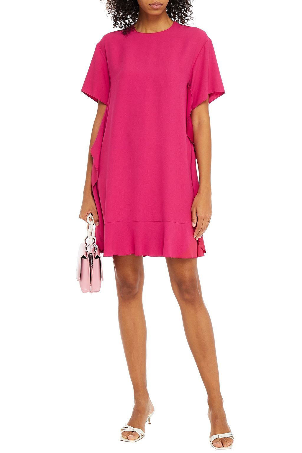 REDVALENTINO Ruffled crepe mini dress