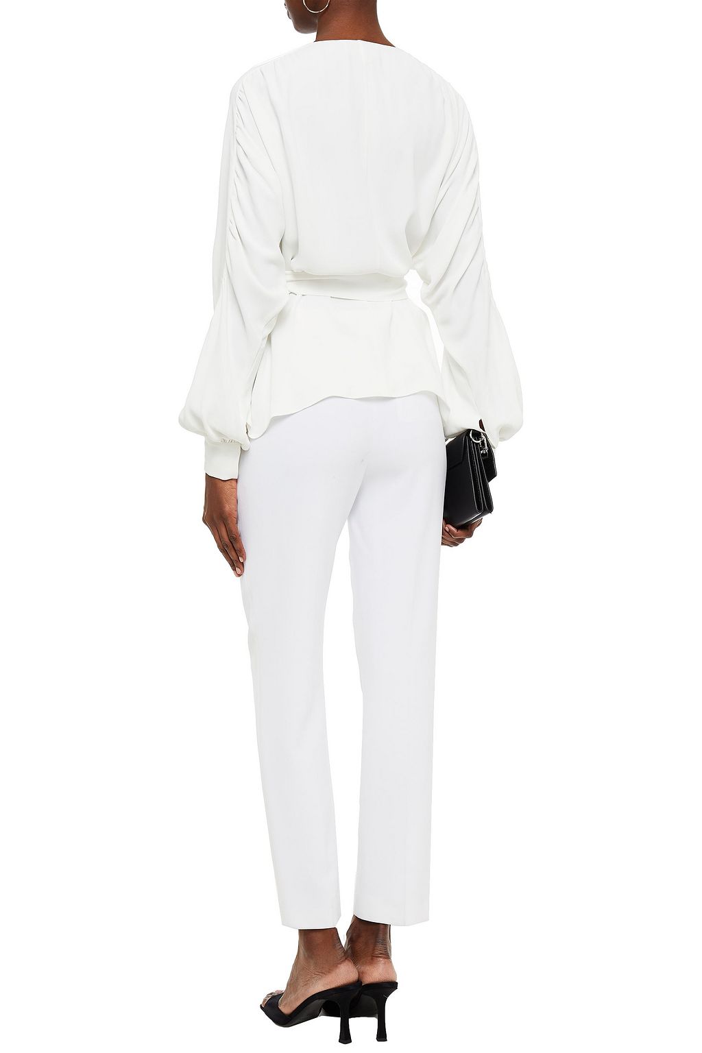 SACHIN & BABI Belted gathered crepe blouse