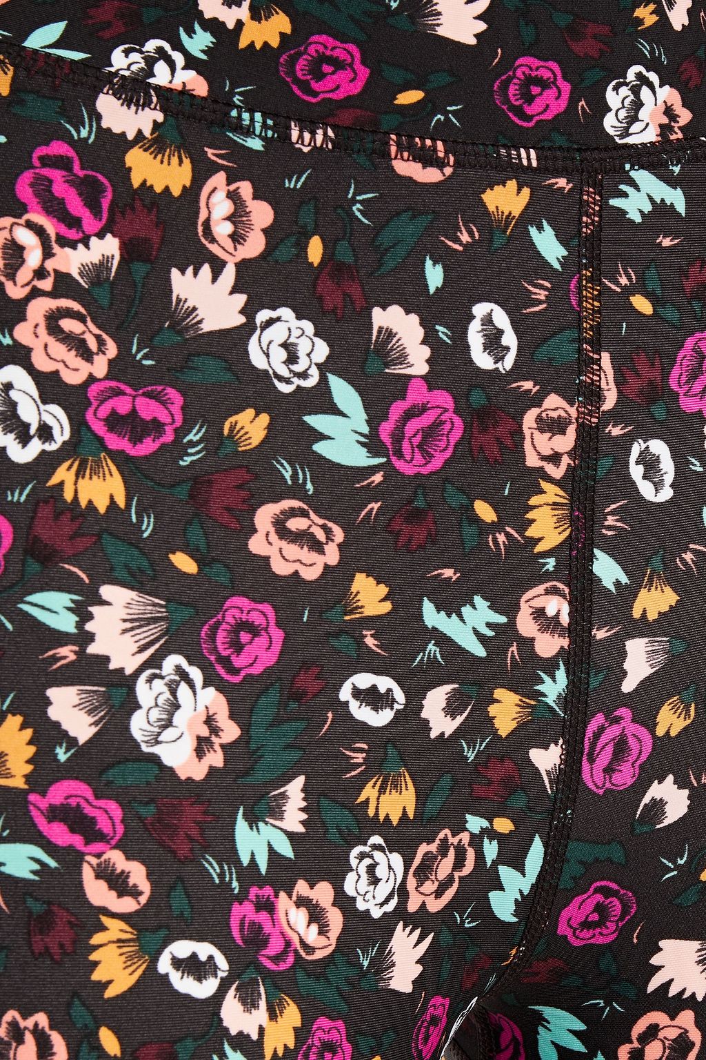 THE UPSIDE Ruffle-trimmed floral-print stretch leggings