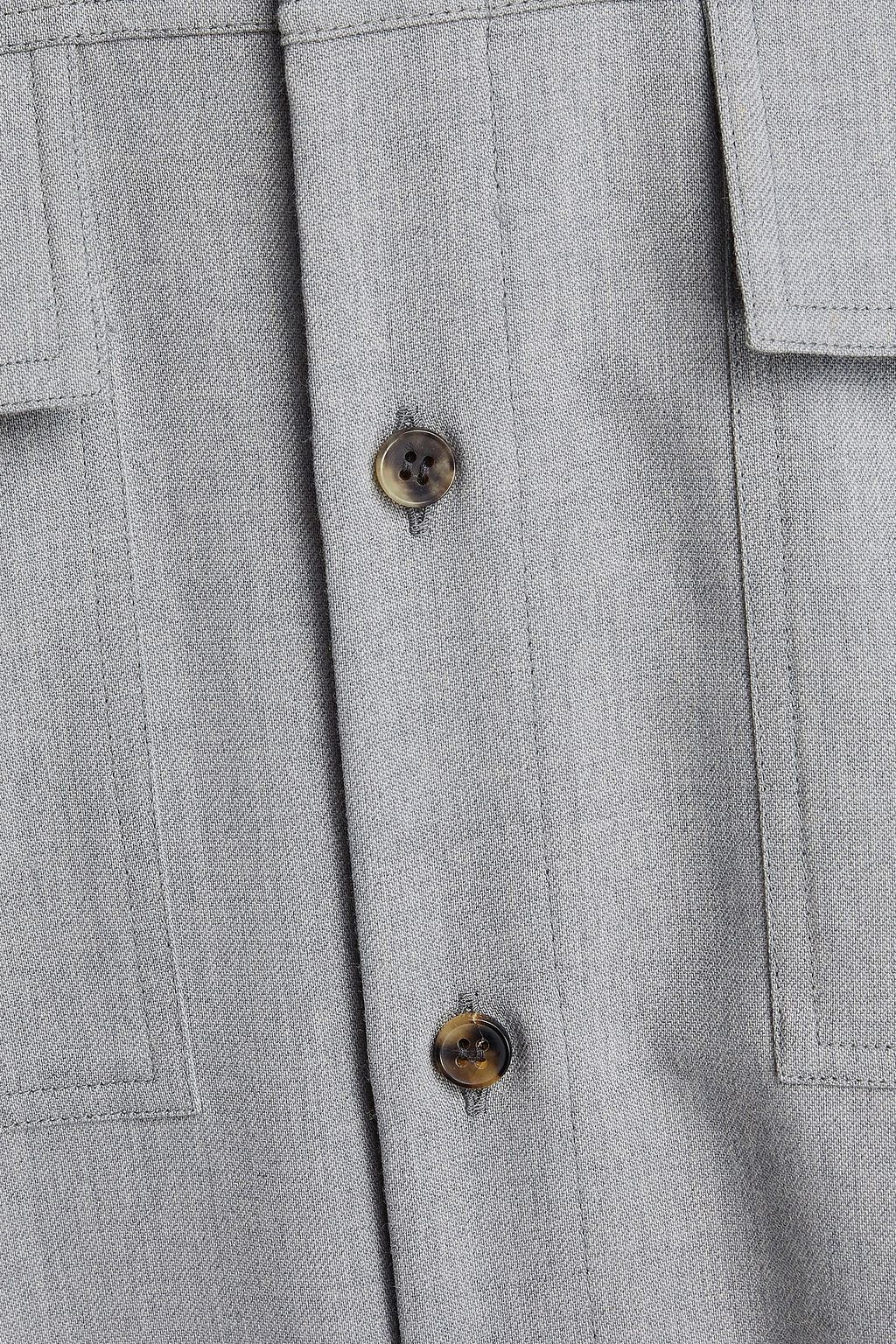JOSEPH Mélange wool-blend twill shirt