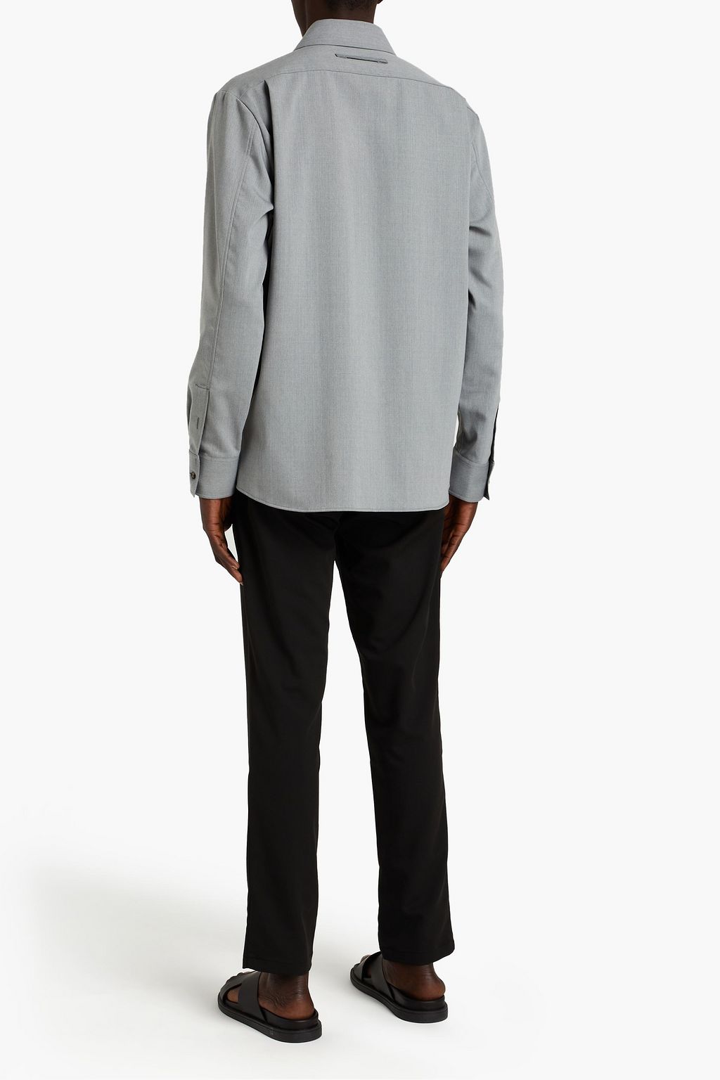 JOSEPH Mélange wool-blend twill shirt
