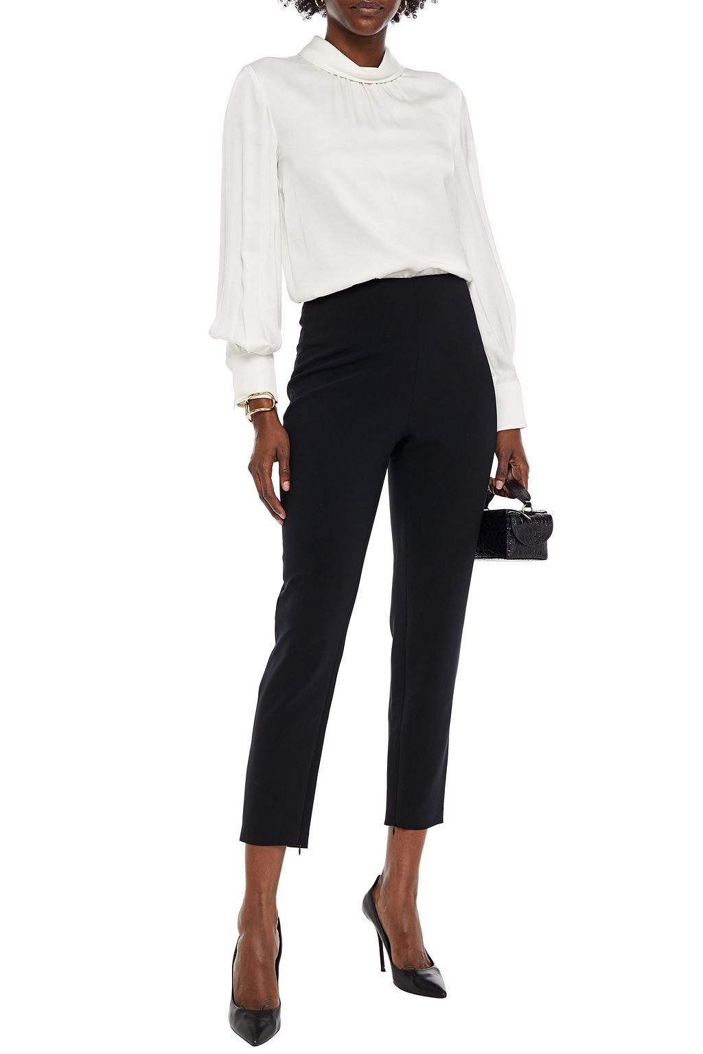 SACHIN & BABI Cropped crepe slim-leg pants