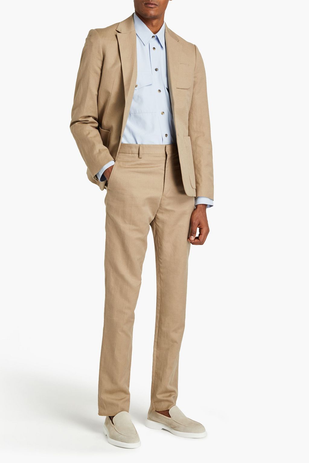JOSEPH Jack slim-fit cotton and linen-blend canvas suit pants