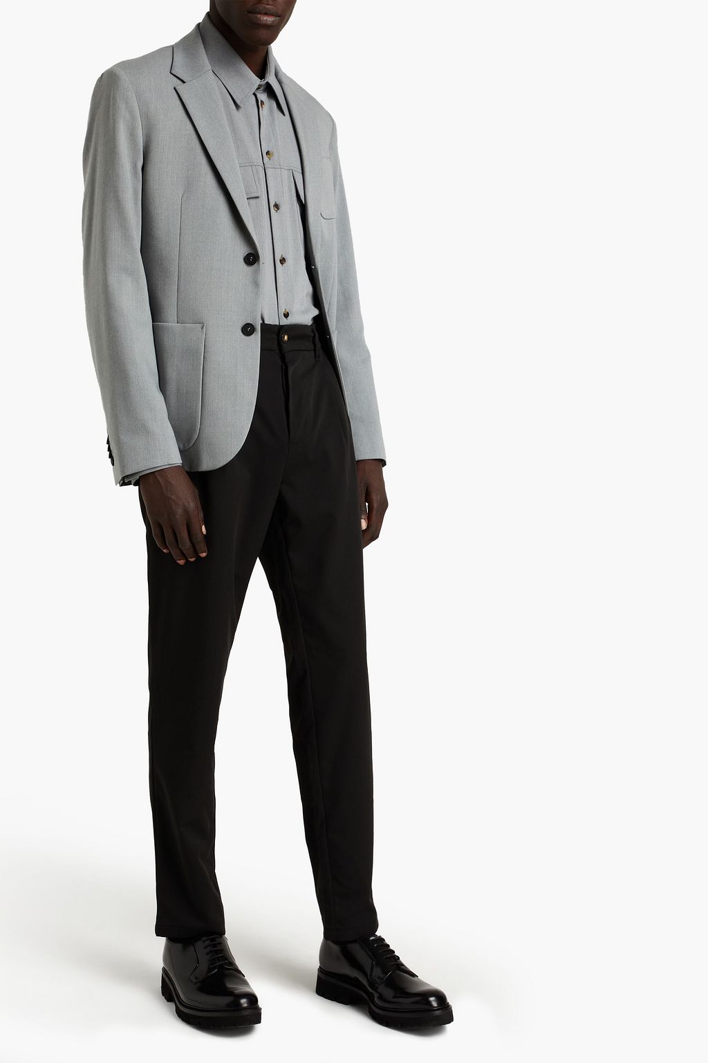 JOSEPH Mélange wool-blend twill blazer