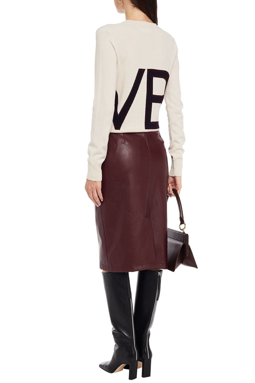 VICTORIA, VICTORIA BECKHAM Pullover aus Wolle mit Intarsienmuster
