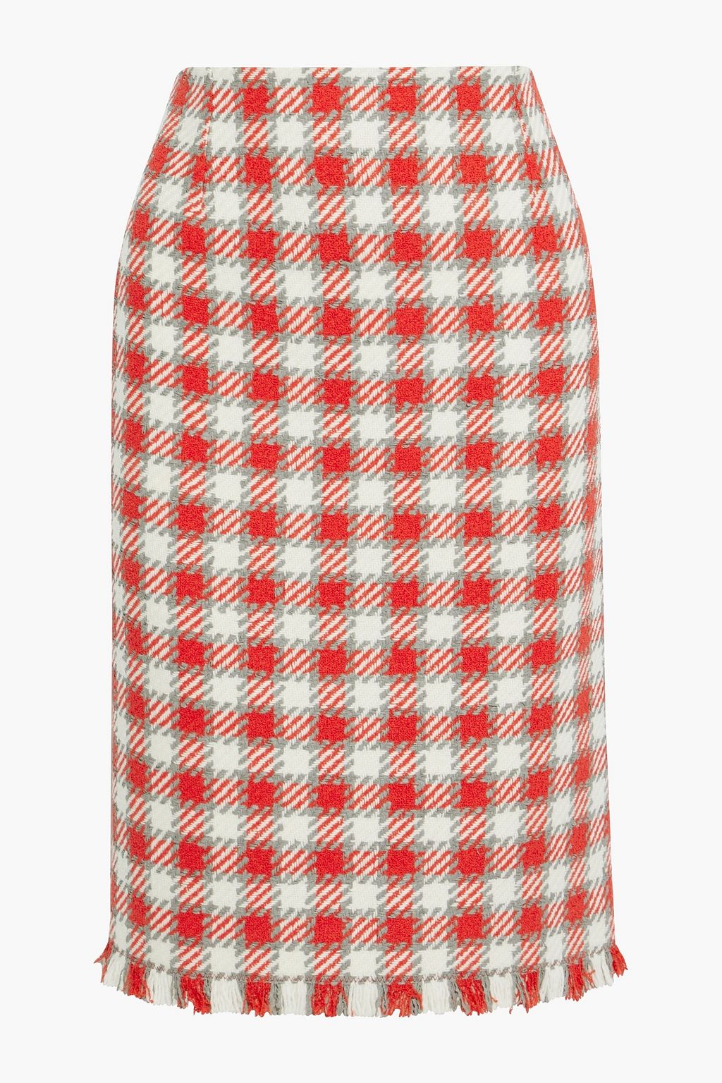 gingham tweed skirt