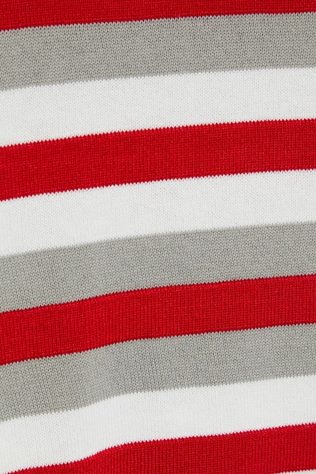 OSCAR DE LA RENTA Striped cotton and silk-blend sweater