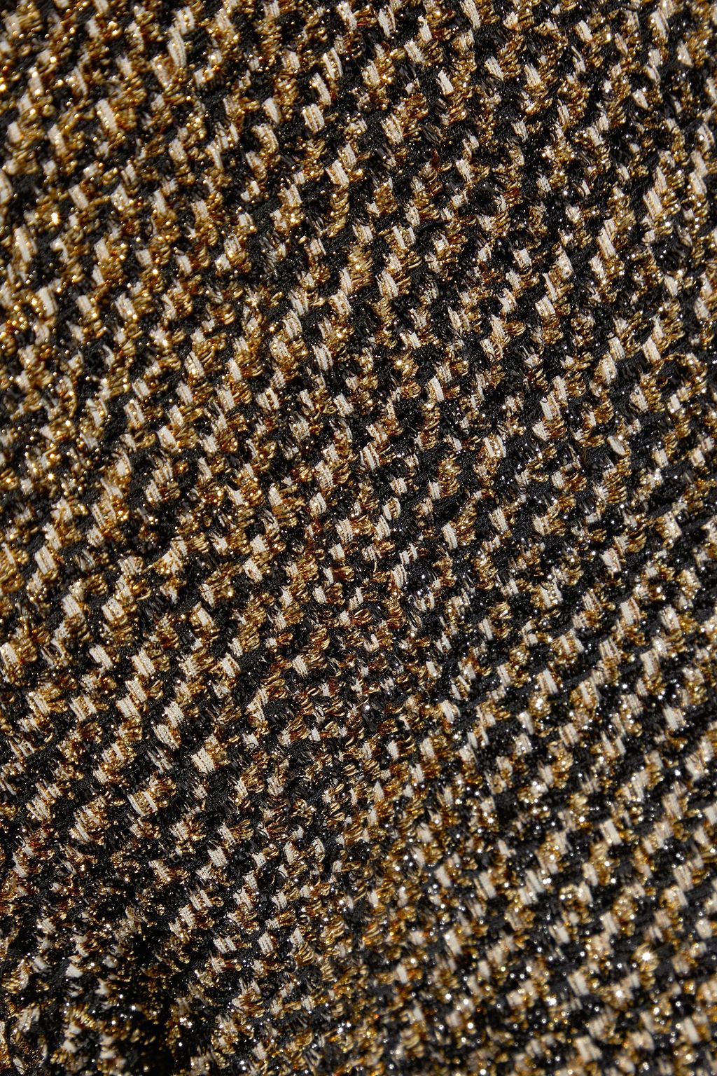 OSCAR DE LA RENTA Cropped metallic tweed straight-leg pants