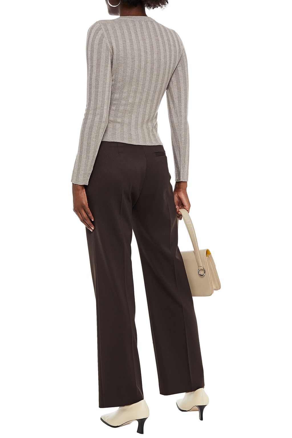 NAADAM Ribbed silk and cashmere-blend cardigan