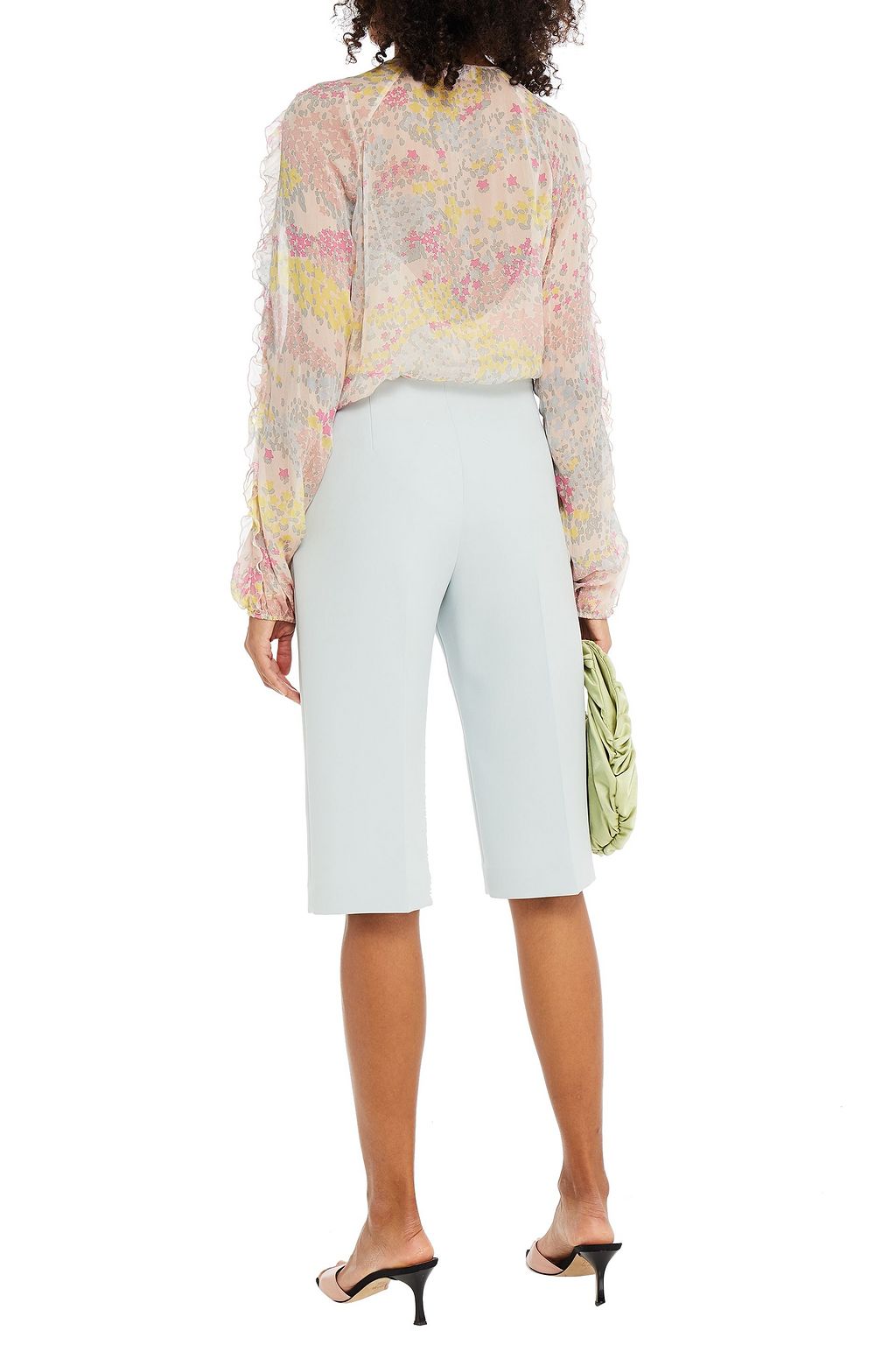 REDVALENTINO Printed silk-chiffon blouse