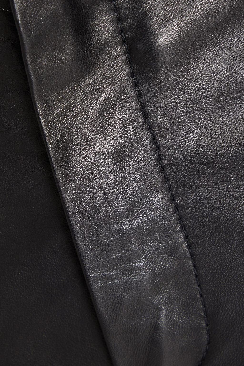 REDVALENTINO Jersey-paneled leather straight-leg pants