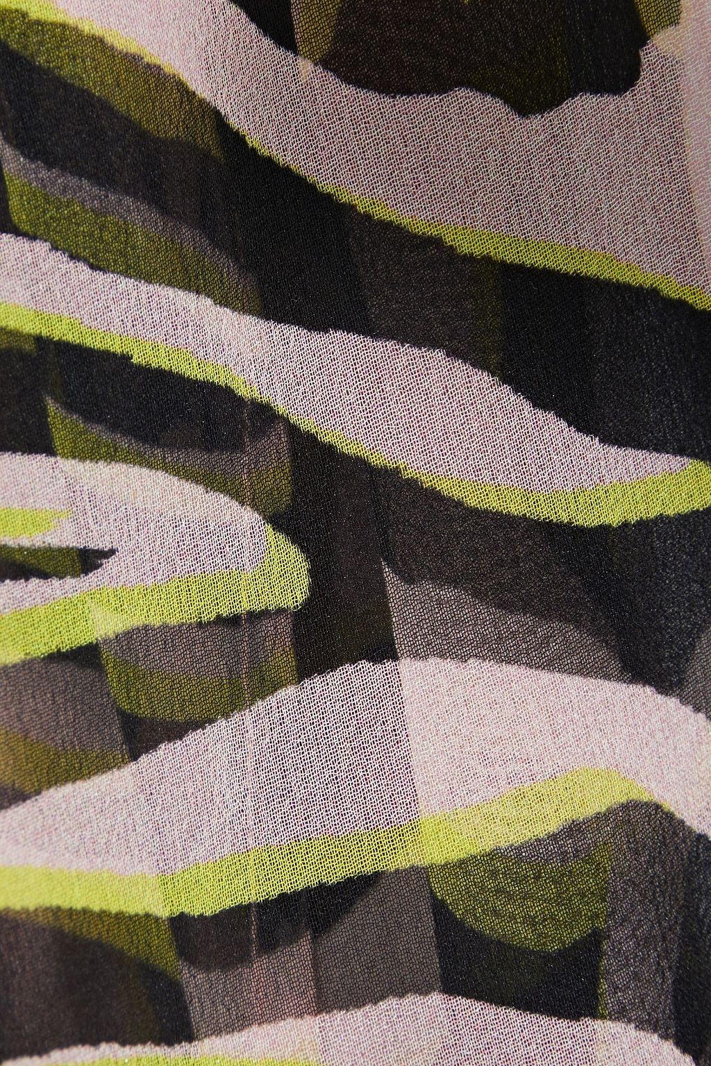 ADAM LIPPES Tie-neck printed silk-georgette shirt