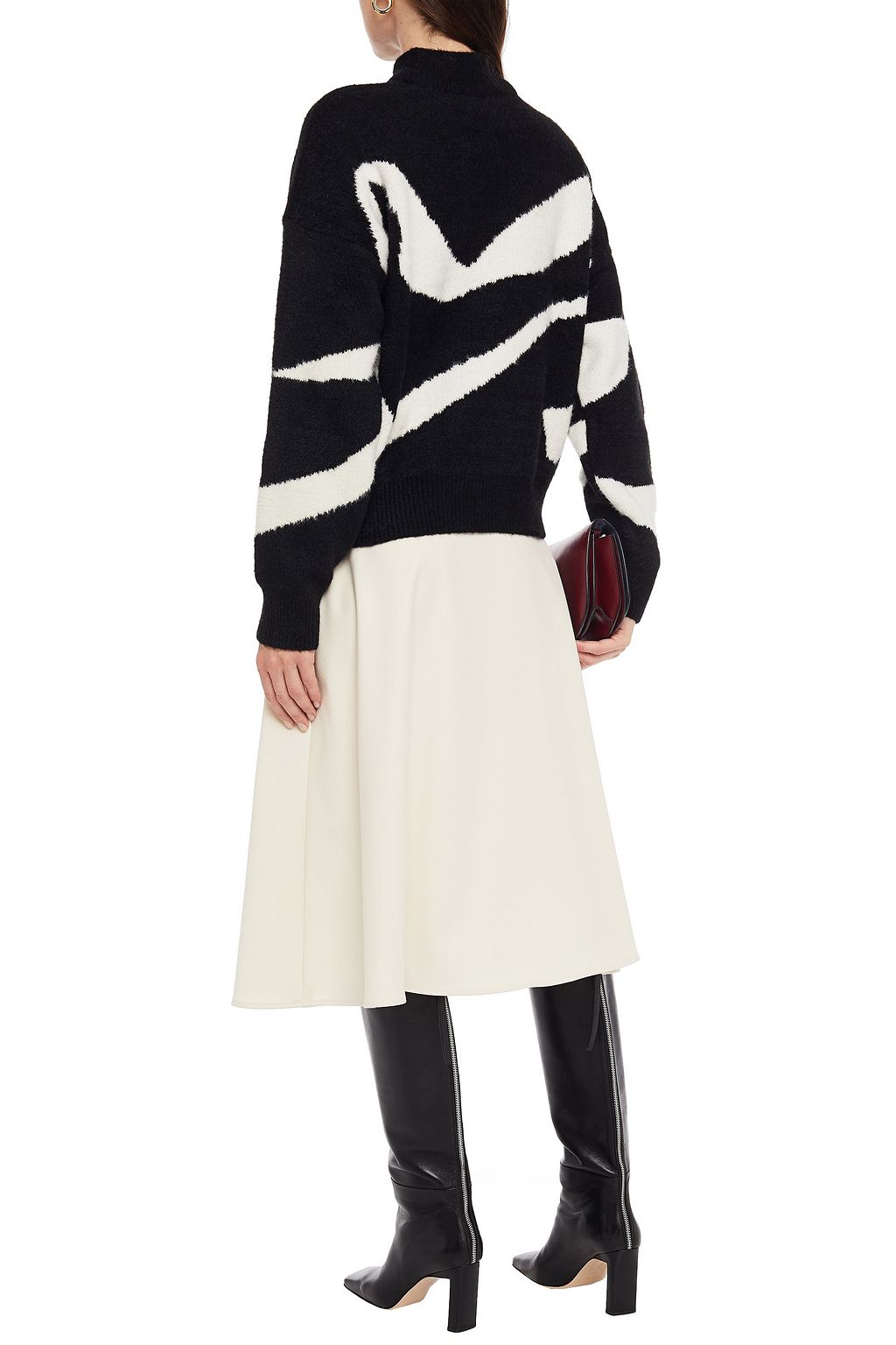 VICTORIA, VICTORIA BECKHAM Intarsia-knit turtleneck sweater