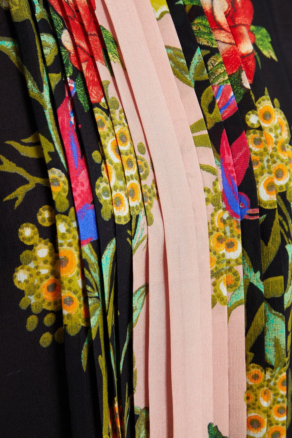 ETRO Pleated floral-print silk-chiffon dress