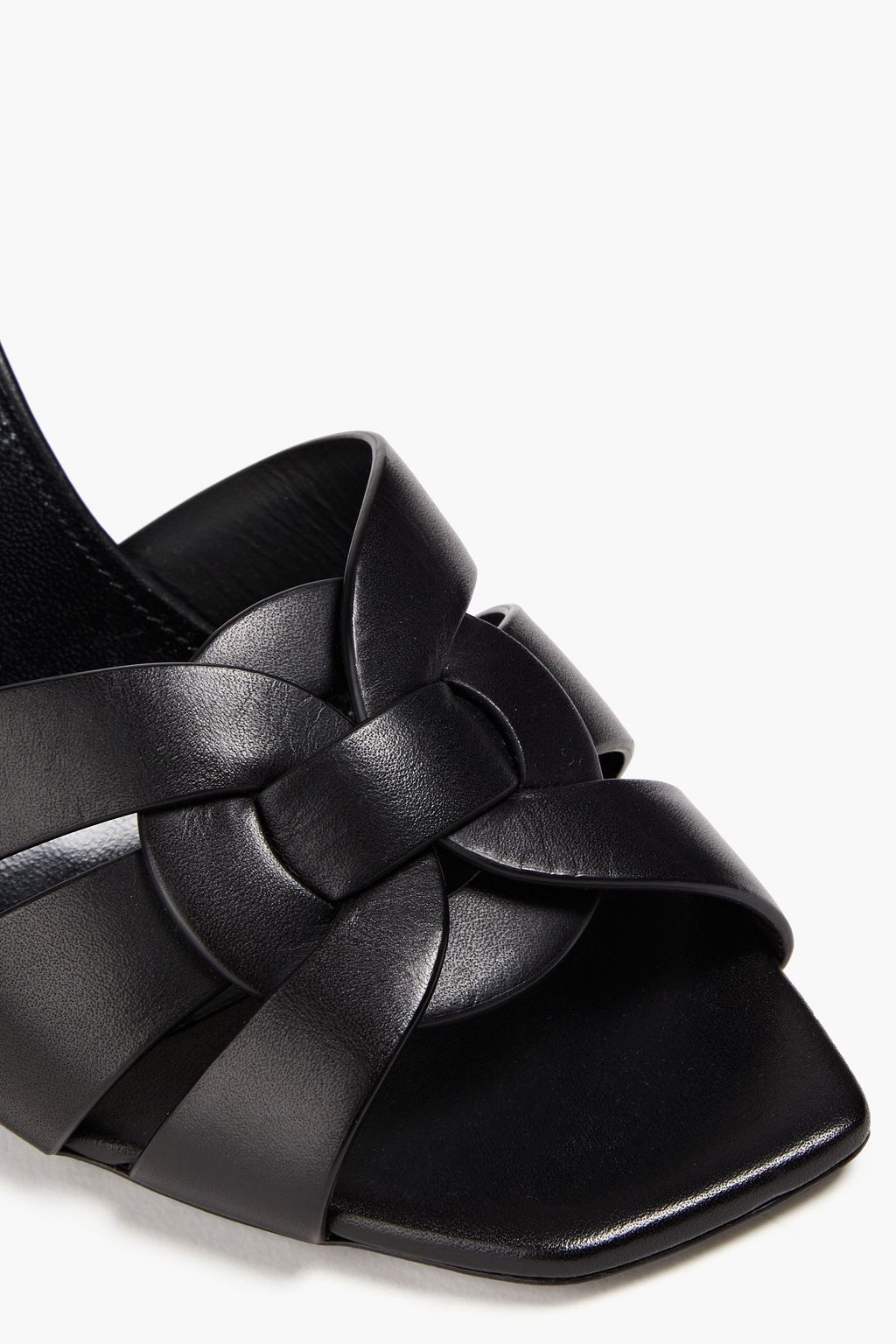 SAINT LAURENT Tribute woven leather mules