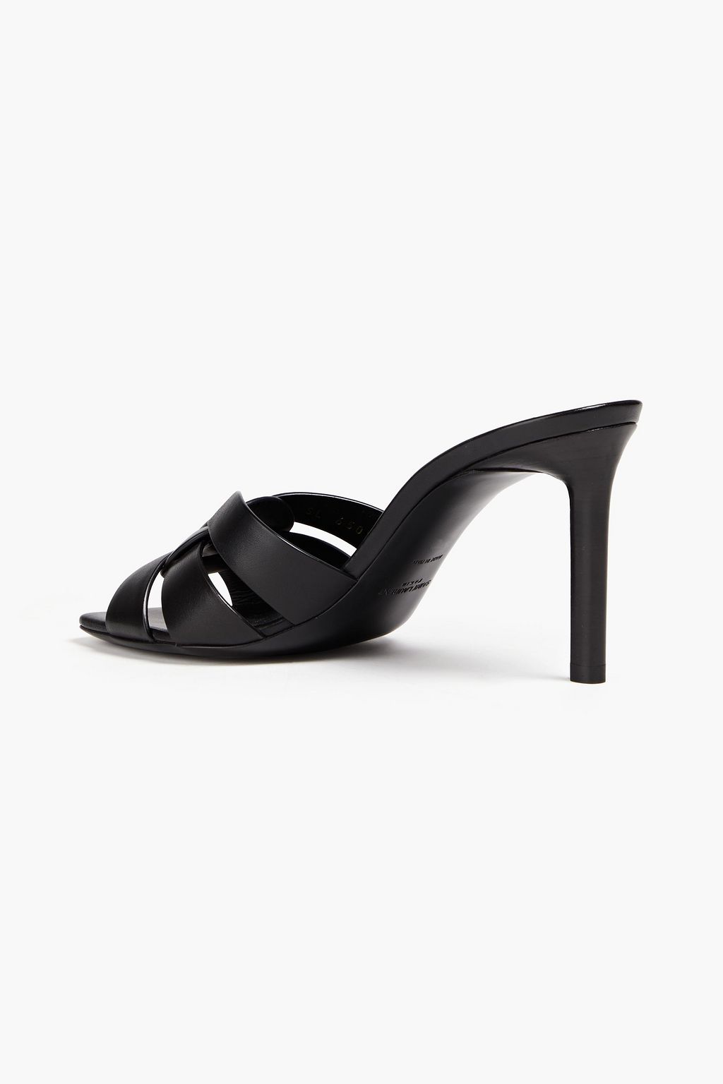 SAINT LAURENT Tribute woven leather mules