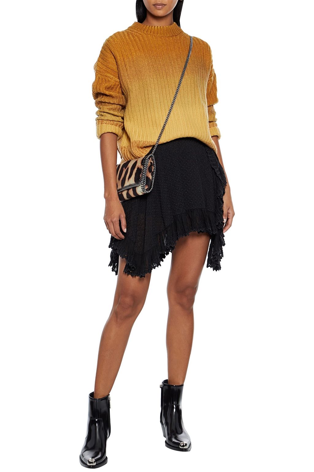 ISABEL MARANT Zanna ruffled broderie anglaise cotton mini skirt