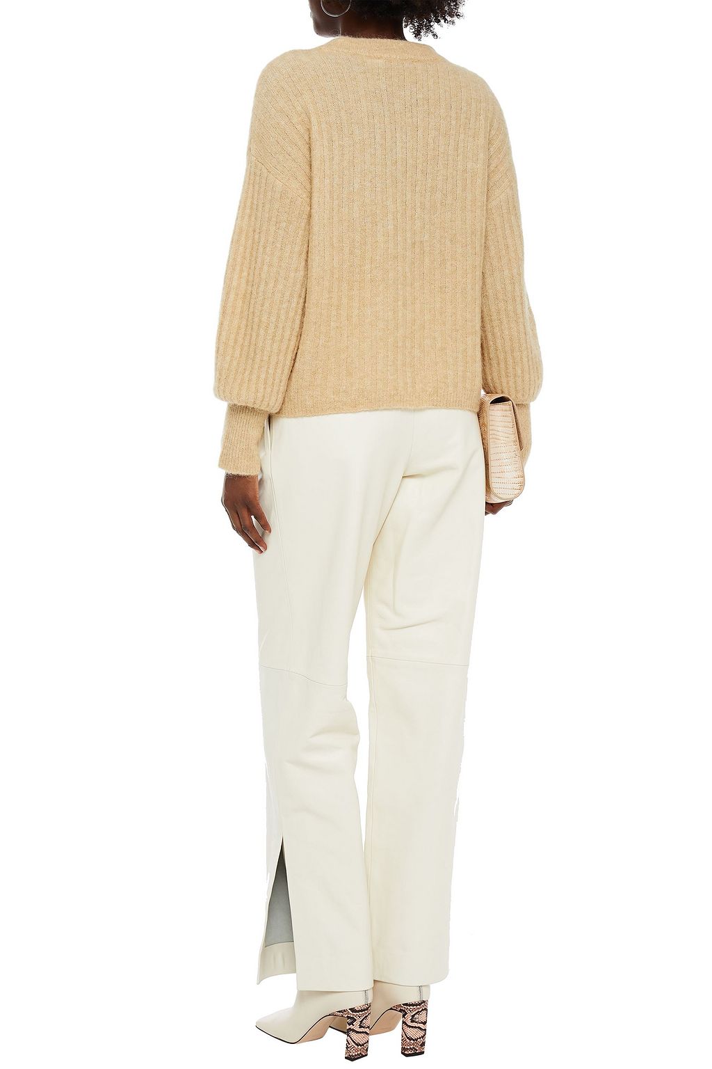 GESTUZ Alpia color-block ribbed-knit sweater