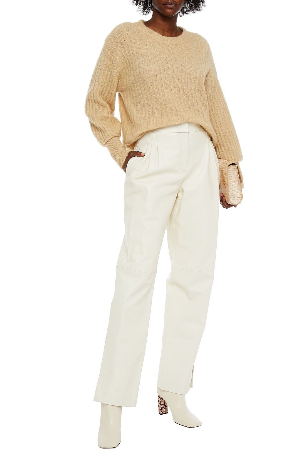 GESTUZ Alpia color-block ribbed-knit sweater