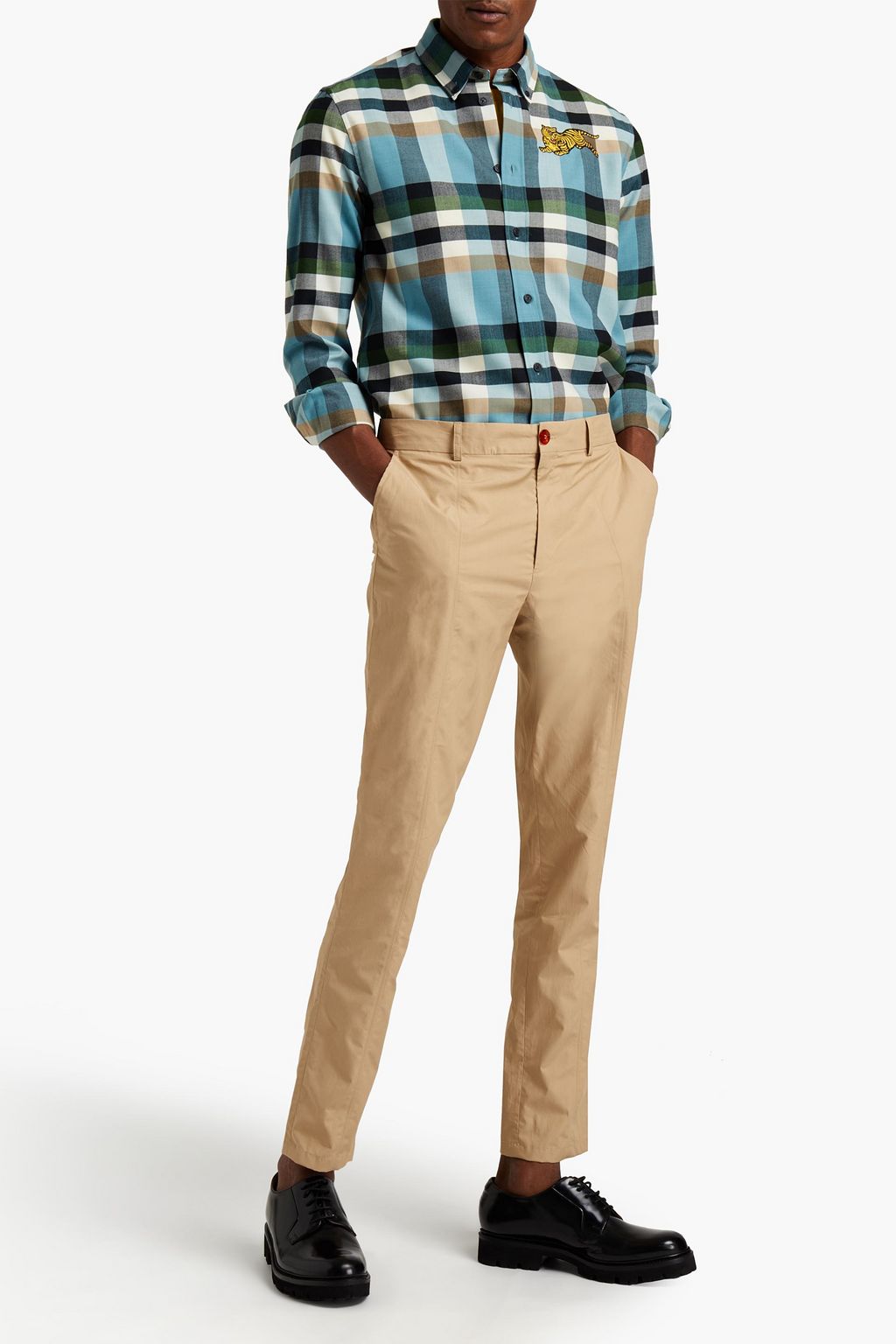 KENZO Slim-fit cotton-poplin chinos