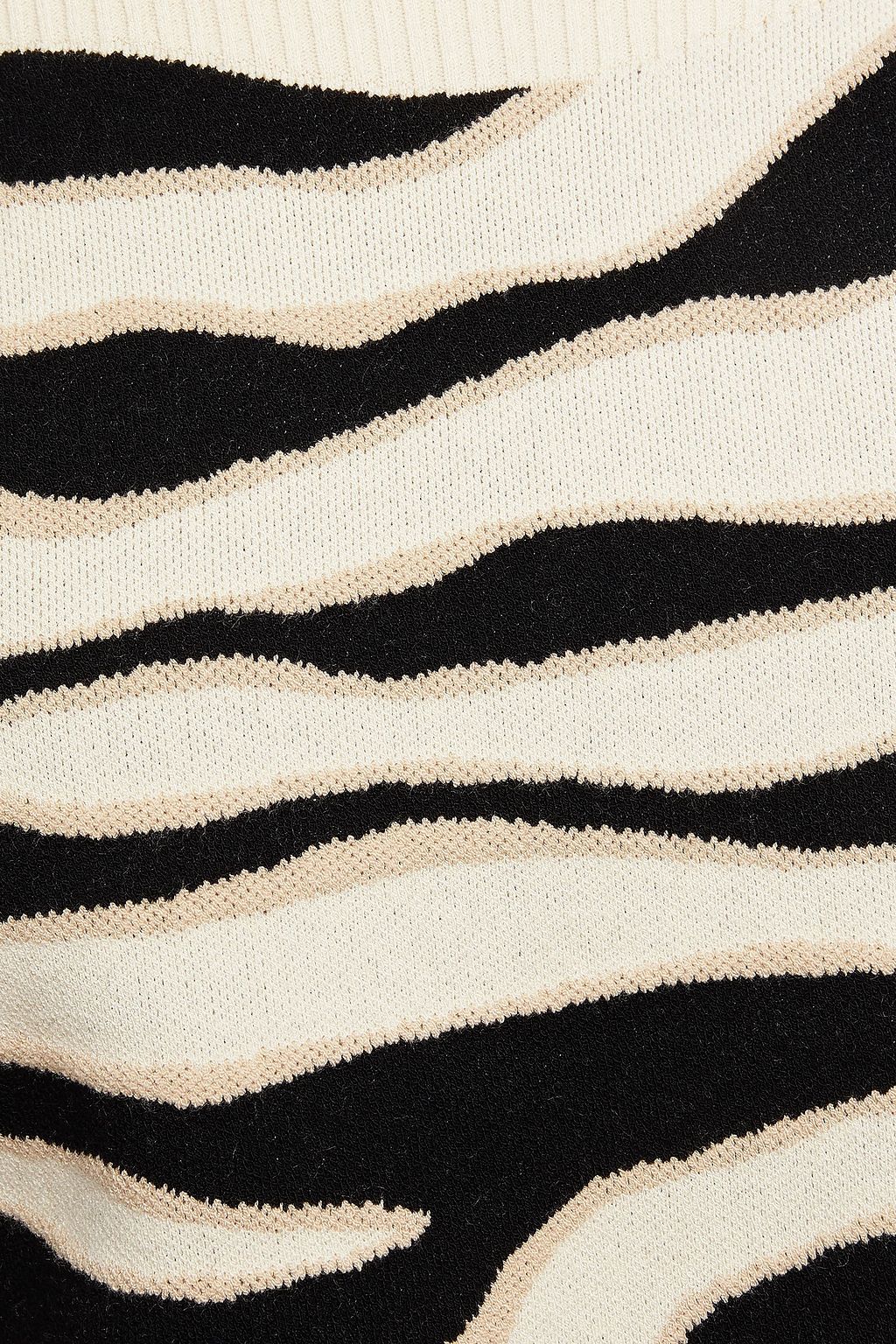 JUST CAVALLI Ribbed jacquard-knit sweater