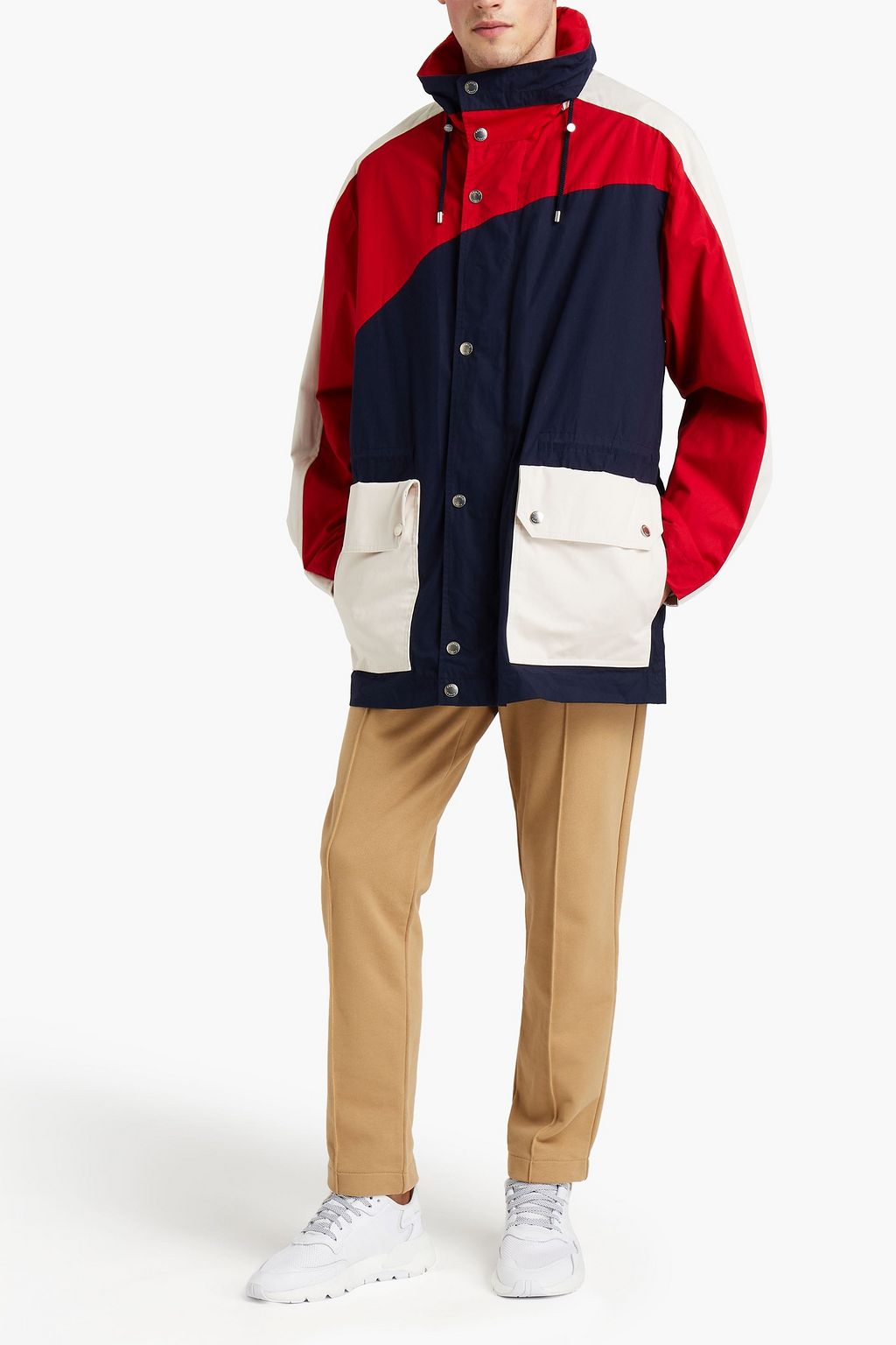 KENZO Parka aus einer Baumwollmischung in Colour-Block-Optik