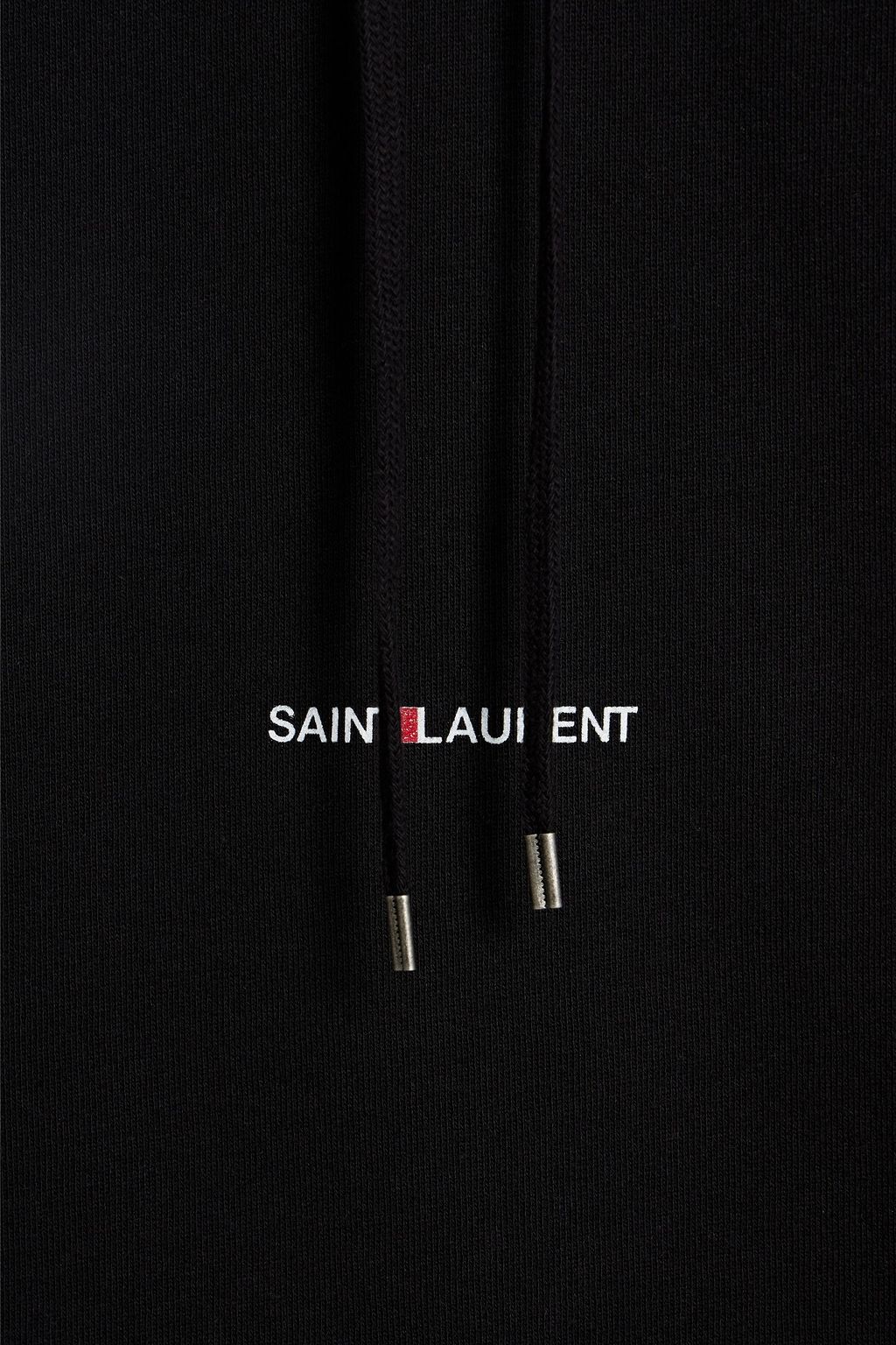 SAINT LAURENT フレンチコットンテリー フーディ プリント入り