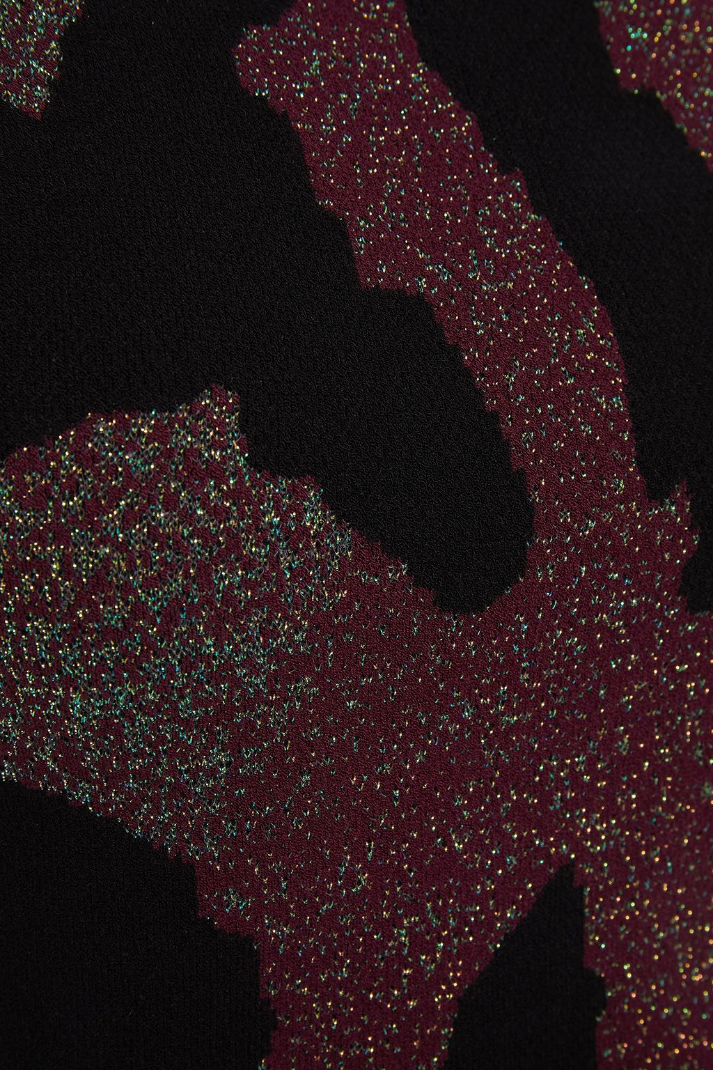 JUST CAVALLI Metallic jacquard-knit turtleneck top
