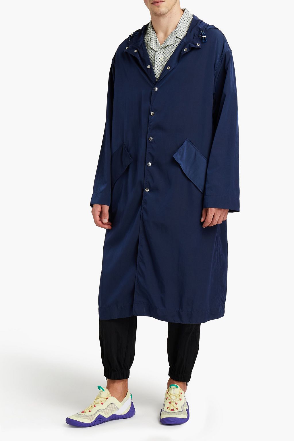 KENZO Embroidered shell raincoat