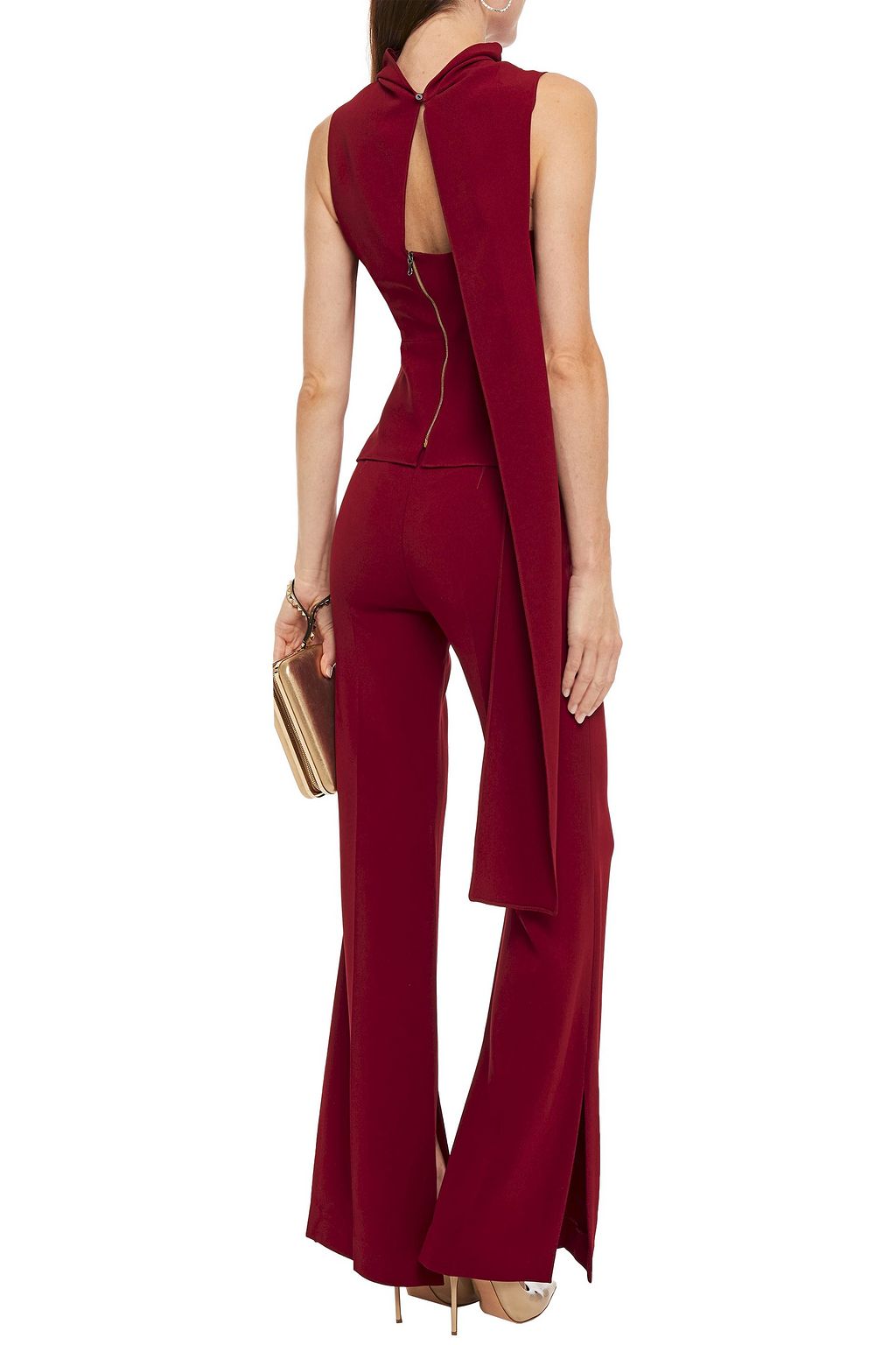 ROLAND MOURET Saxley crepe flared pants