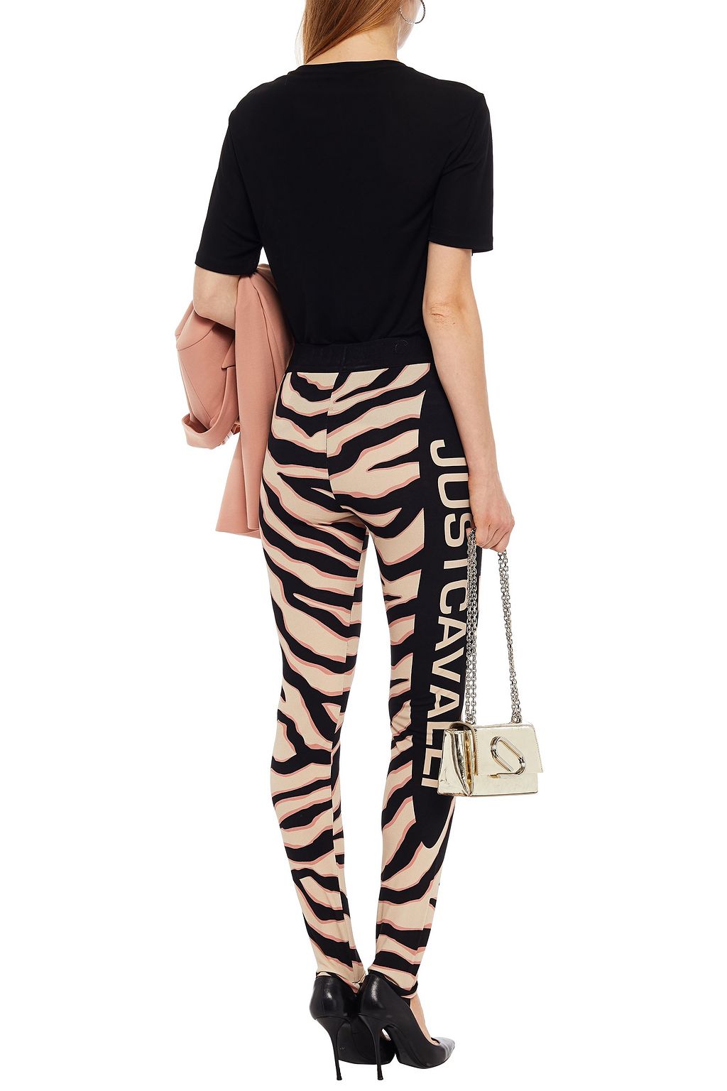 JUST CAVALLI Printed crepe leggings
