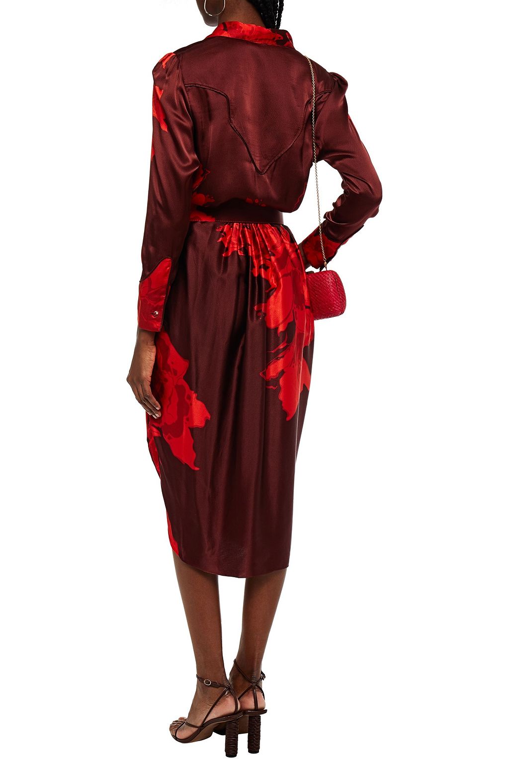 JOHANNA ORTIZ Printed silk-jacquard shirt