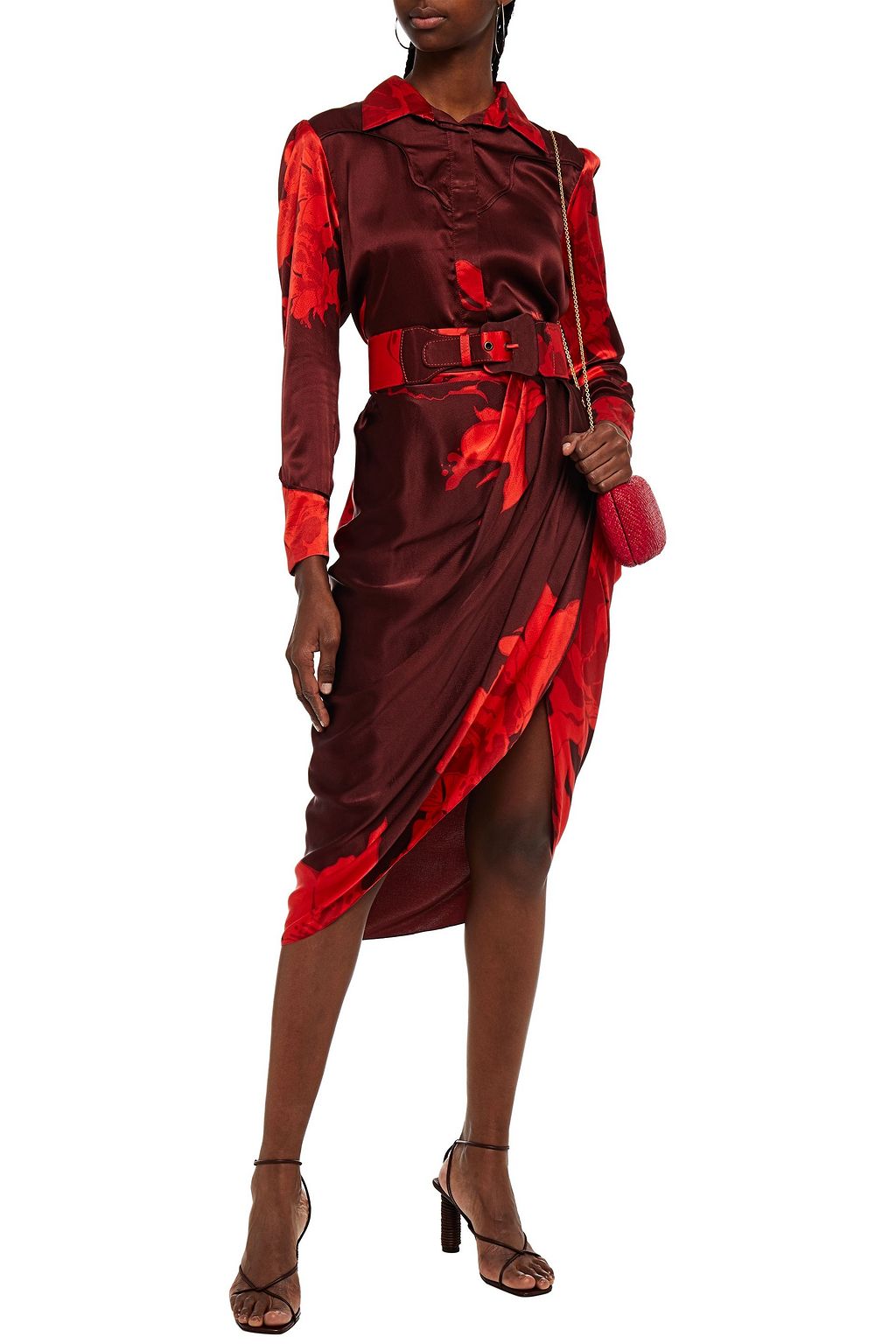 JOHANNA ORTIZ Printed silk-jacquard shirt