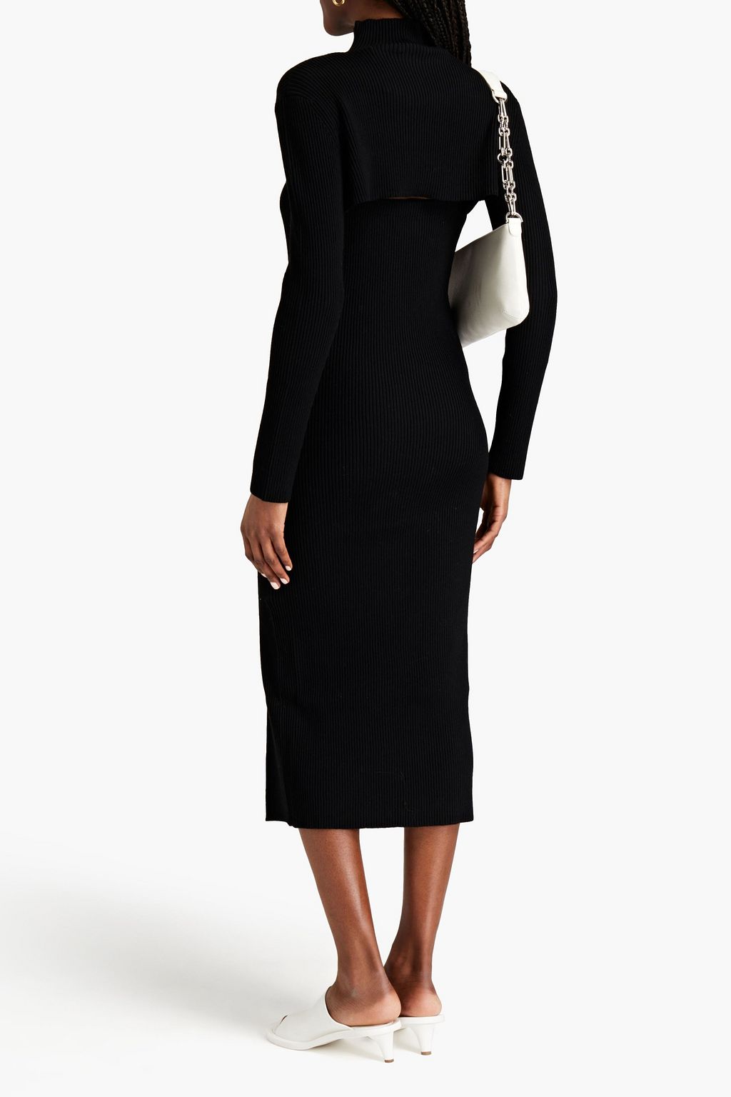 3.1 PHILLIP LIM Convertible cutout ribbed merino wool-blend midi dress