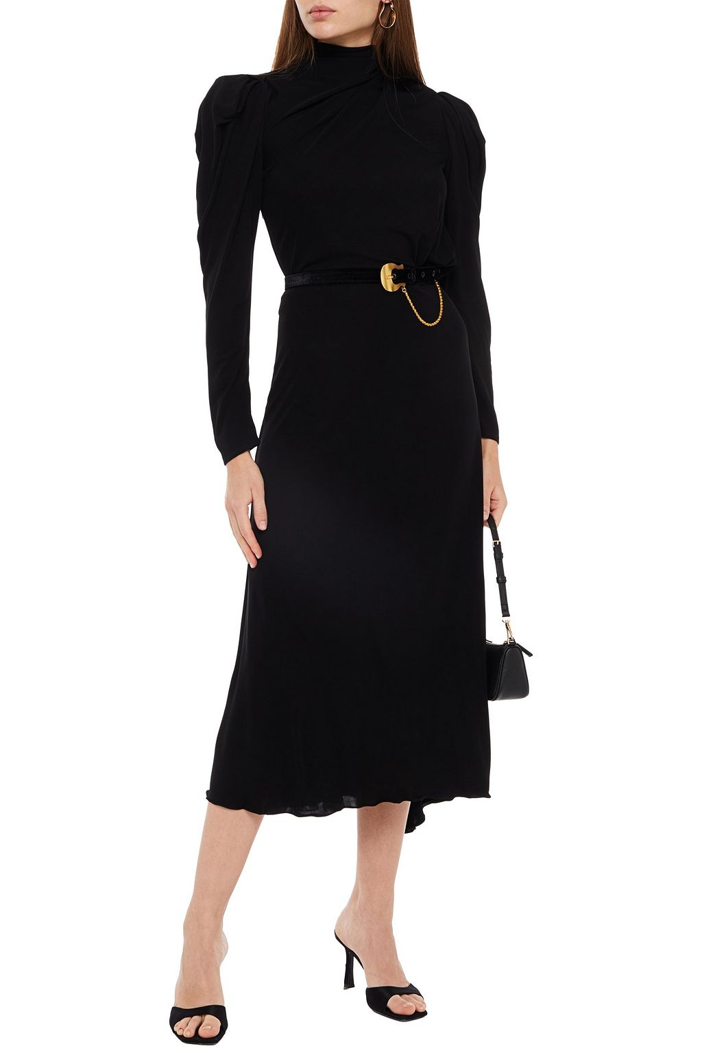 JOHANNA ORTIZ Cutout belted jersey midi dress
