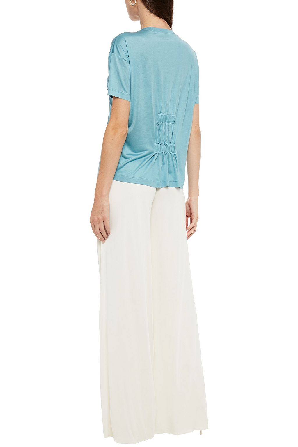 TOM FORD Gathered silk-jersey T-shirt
