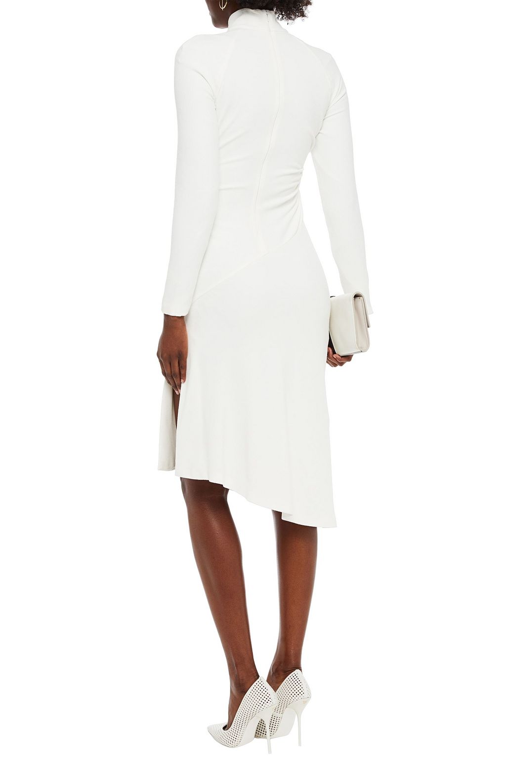 TOM FORD Asymmetric gathered crepe dress
