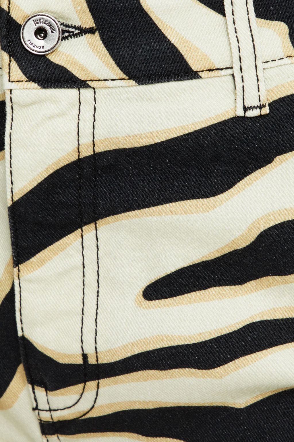 JUST CAVALLI Zebra-print high-rise bootcut jeans