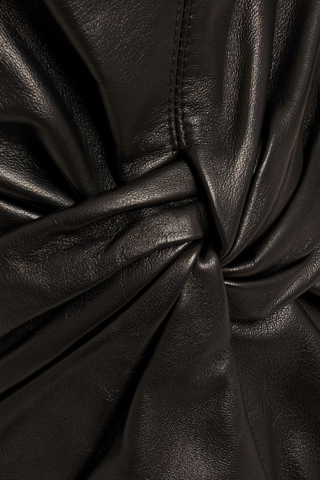 16ARLINGTON Strapless twisted leather top