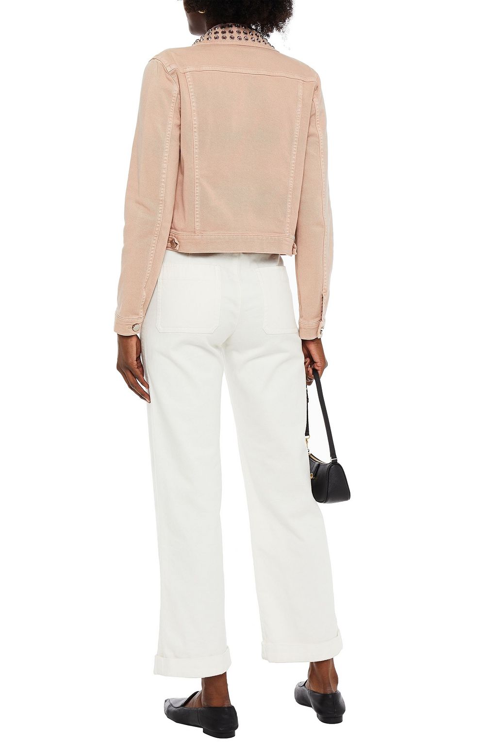 REDVALENTINO Crystal-embellished denim jacket
