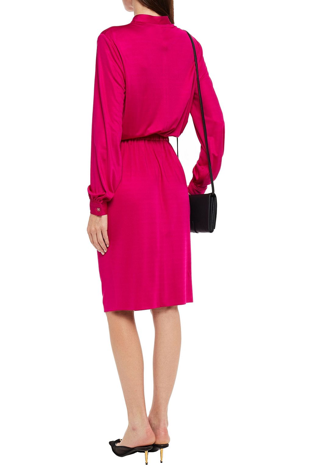 TOM FORD Gathered satin-jersey dress